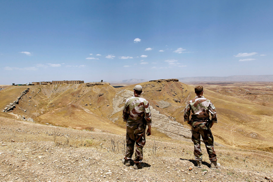 Norske soldater i ERbil, Irak Norske soldater i Erbil, der de trener lokale sikkerhetsstyrker i kampen mot ISIL.