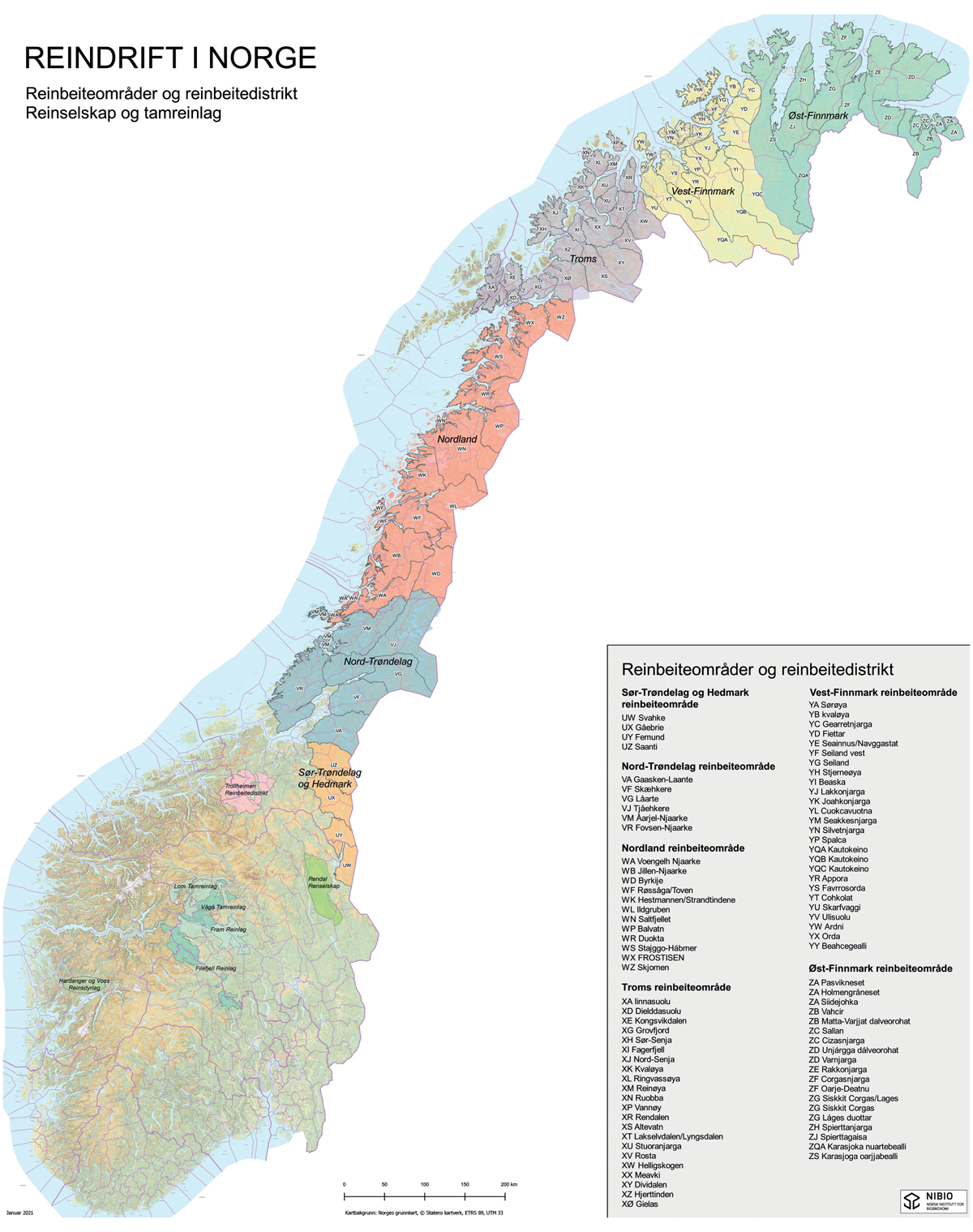 Figur 3.2 Reindrift i Norge