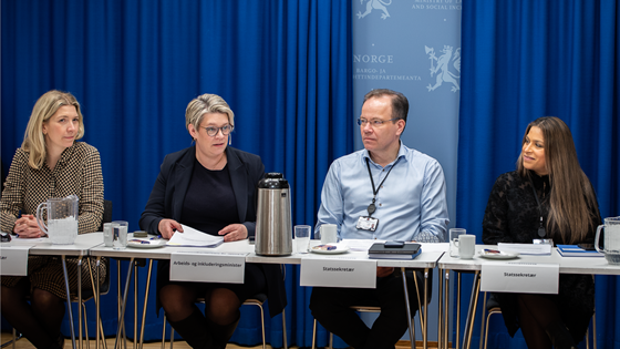 Den politiske leiinga i arbeids- og inkluderingsdepartementet.