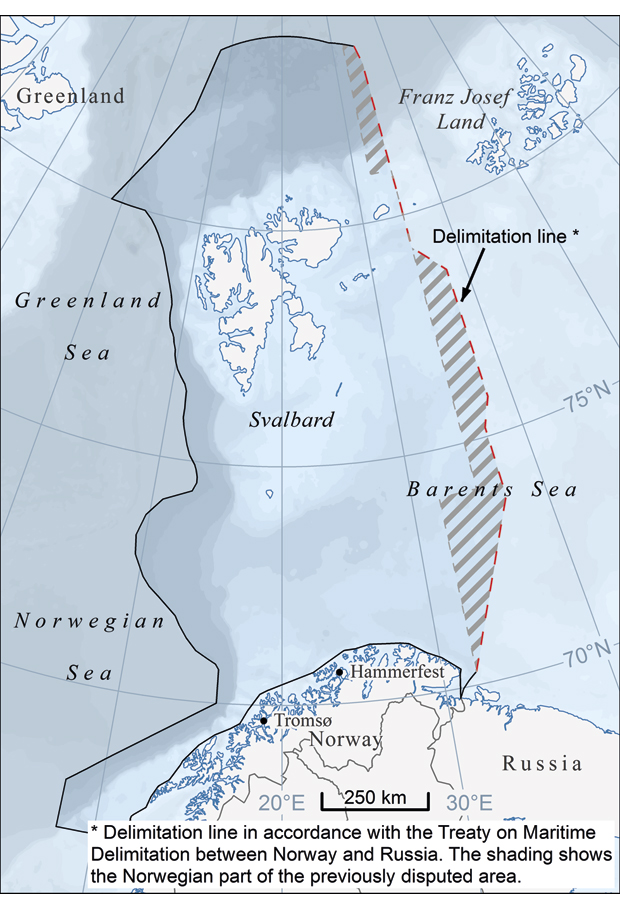Figure 3.3 The Norwegian part of the previously disputed area