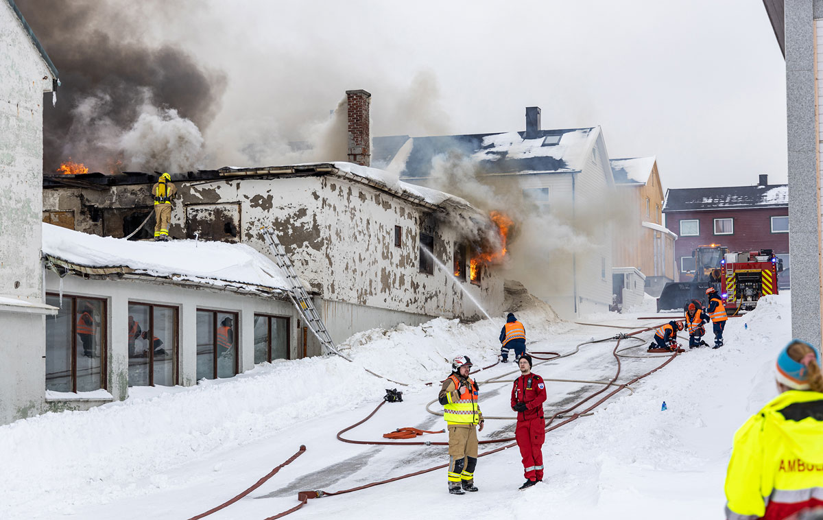 Figur 6.1 Bygningsbrann i Vardø sentrum i 2022.