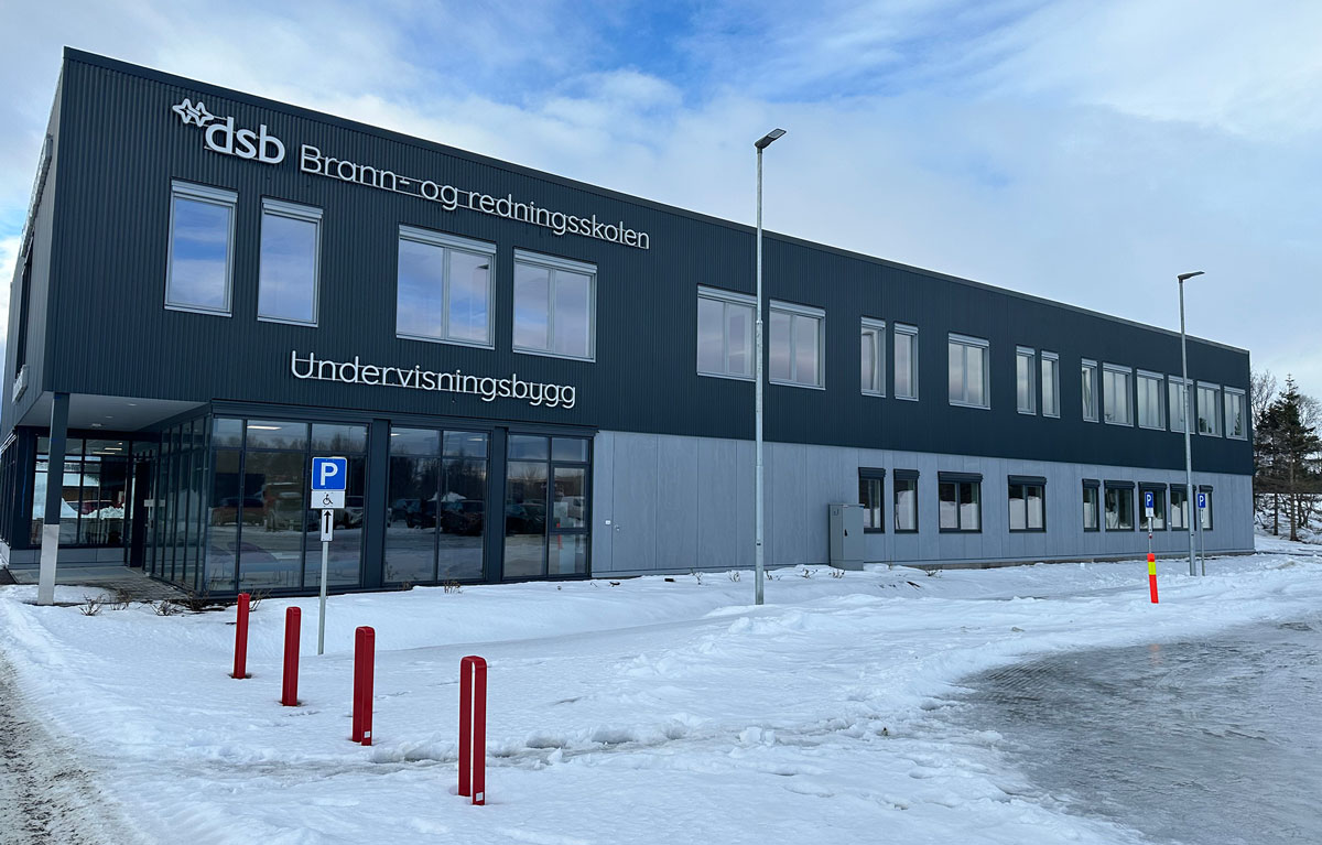 Figur 8.1 Det nye undervisningsbygget til Brann- og redningsskolen i Tjeldsund.