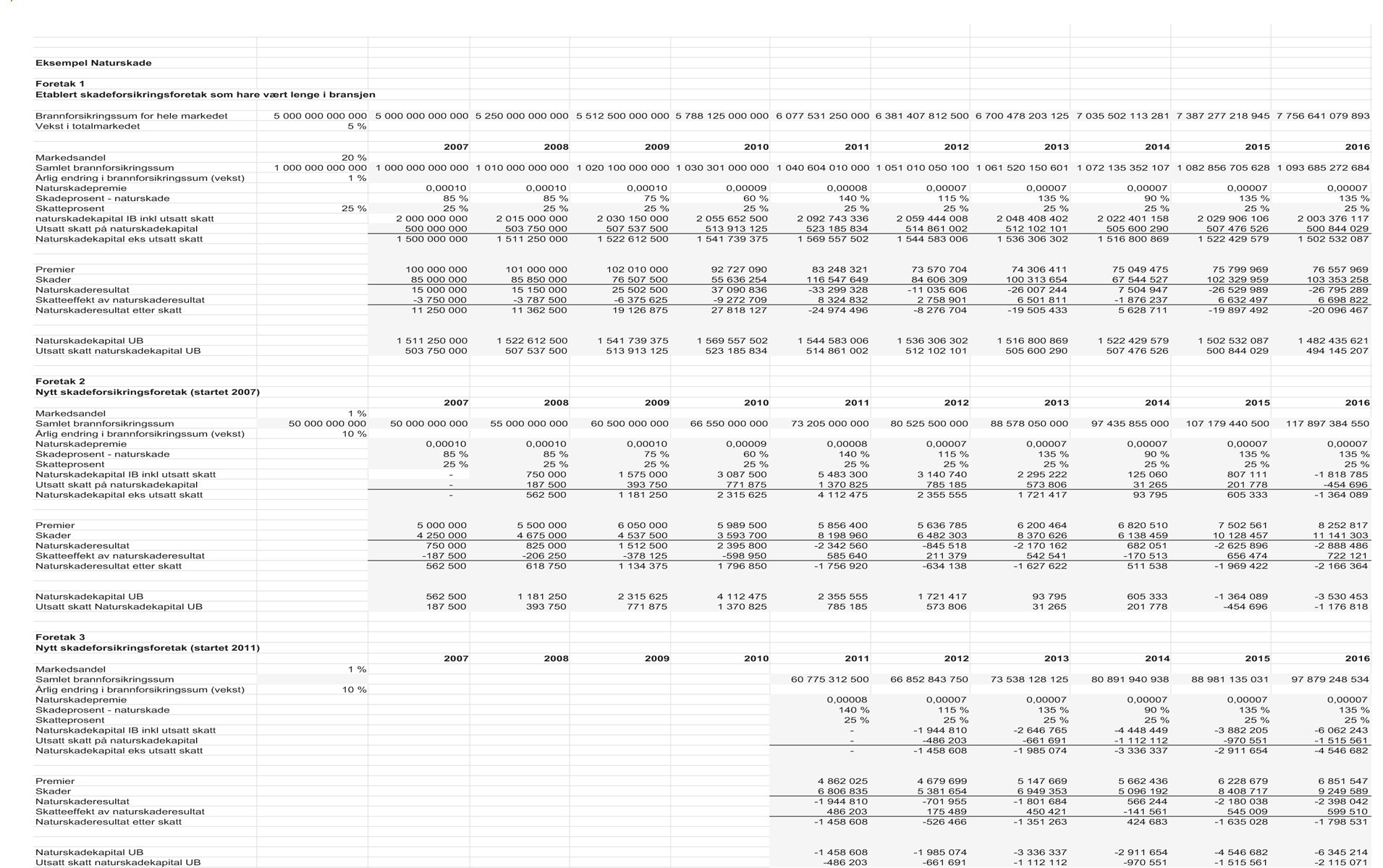 Figur 1.1 Vedlegg til rapport – En gjennomgang av gjeldende regnskapspraksis for naturskadeforsikring.
