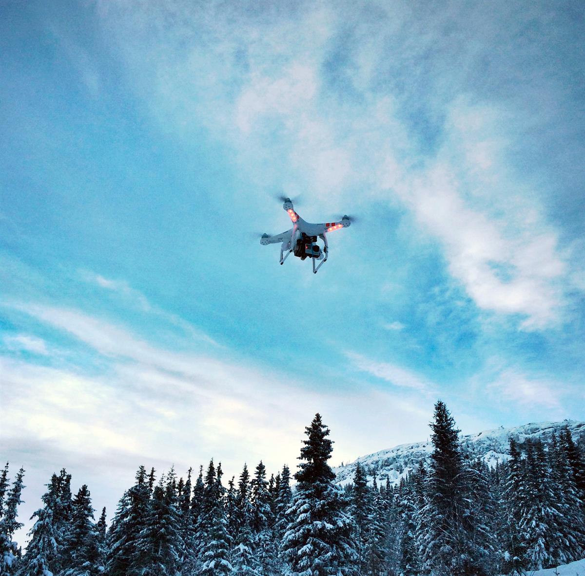 Foto av en drone