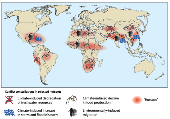 Figure 3.3 Conflict constellations in selected hotspots