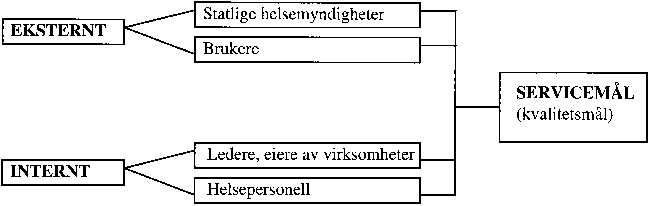 Figur 10.1 Forskjellige aktørers krav eller forventninger til helsetjenesten