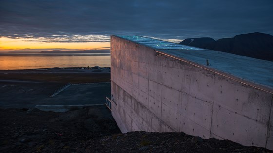 Inngangspartiet til Svalbard Globale frøhvelv.