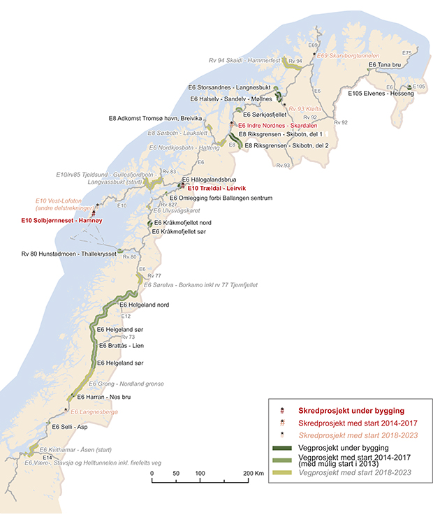 Figur 15.4 Vegprosjekt Nord-Norge 2014–2023