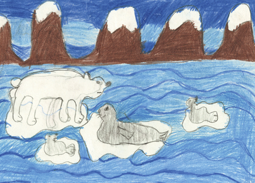 Figure 7.3 One of the three winners in the drawing competition “My
Svalbard – why Svalbard is a good place to live” at
Longyearbyen School.