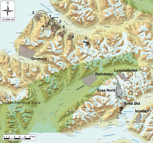 Figure 9.1 Map of claims and resources