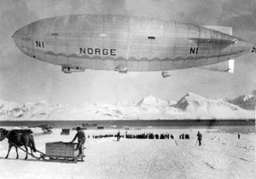Figur 10.8 Luftskipet «Norge» i Ny-Ålesund.