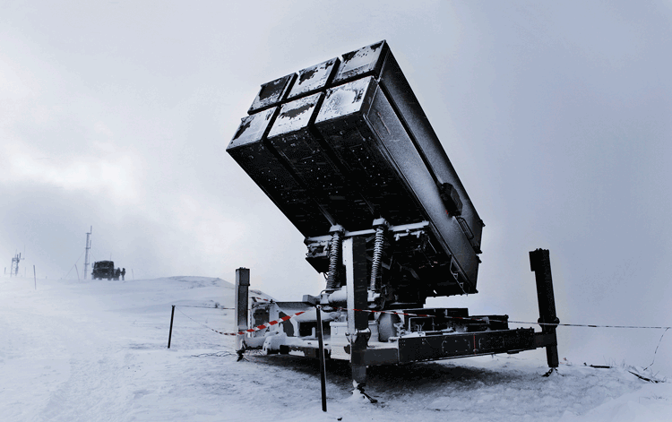 Figur 5.1 Bakke-til-luft-missilssystemet NASAMS er utviklet i Norge og har vært eksportert til en rekke land.