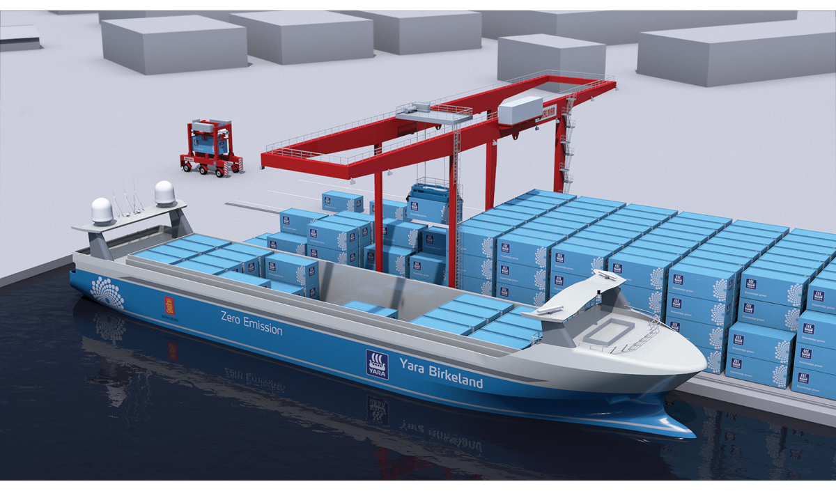 Figur 8.9 Yara Birkeland - autonom transport og havnelogistikk