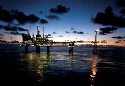 Figure 3.1 The Sleipner platform in the North Sea.
