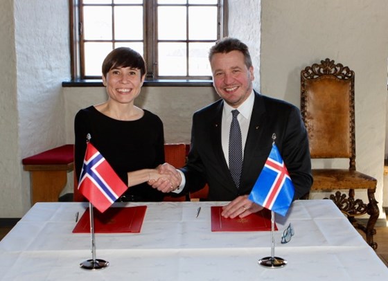 Gudlaugur Thór Thórdarson og Ine Eriksen Søreide
