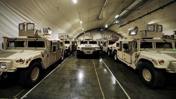 Bildet er fra forhåndslageret som US Marine Corps har på Frigård i Trøndelag. Bildet er fra forhåndslageret som US Marine Corps har på Frigård i Trøndelag.