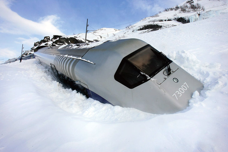 Figur 6.3 Bergensbanen sporet av på høyfjellet vinteren
2007 med om lag 130 passasjerer