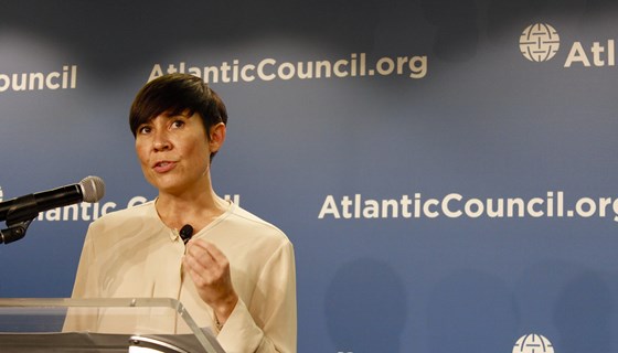 Minister of Defence Ine Eriksen Søriede held a speech at The Atlantic Councils seminar «Chartering NATO’s future». Minister of Defence Ine Eriksen Søriede held a speech at The Atlantic Councils seminar «Chartering NATO’s future».
