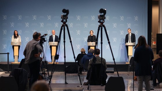 Bilde fra pressekonferanse