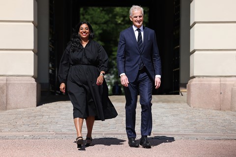 Jaffery og Støre på Slottsplassen