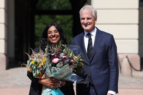 Jaffery og Støre på Slottsplassen