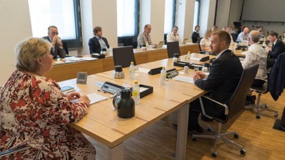 Fra møterommet med regjeringens digitaliseringsutvalg på Statsministerens kontor