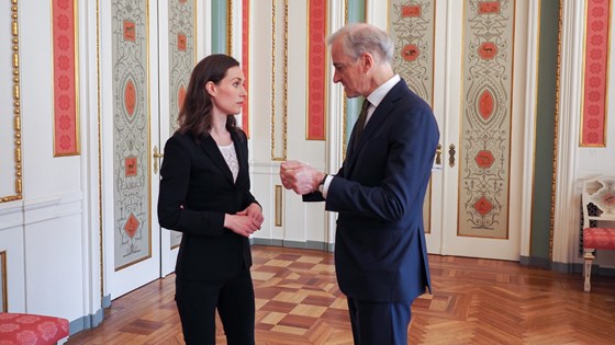 Sanna Marin and Jonas Gahr Støre