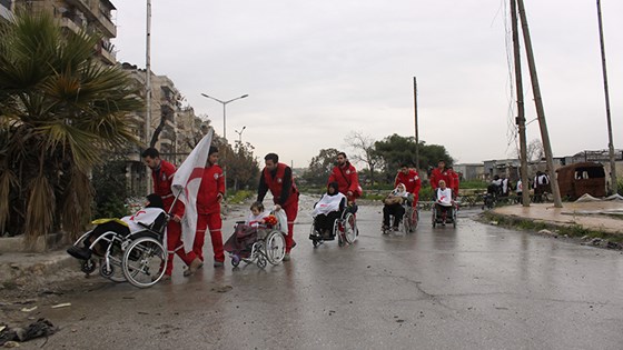 Safe access to some humanitarian cases through the humanitarian passage in Boustan al Qasar - Aleppo