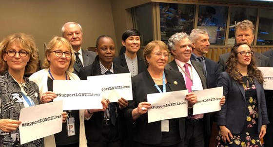 Utenriksministeren på møte om vold mot LHBTI-personer. Foto: Frode Overland Andersen, UD