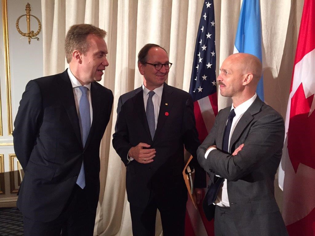 Børge Brende, Dag Nylander og Arne Cartridge