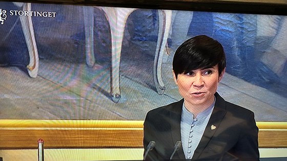 Utenriksminister Ine Eriksen Søreide holder sin utenrikspolitiske redegjørelse for Stortinget 5. mars.