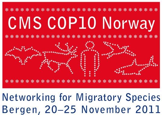 Logo COP10 in Bergen. UNEP/CMS Secretariat