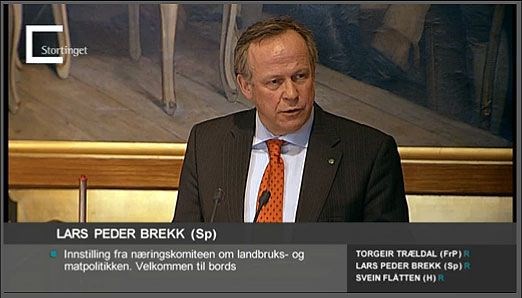 Landbruks- og matminister Lars Peder Brekk
