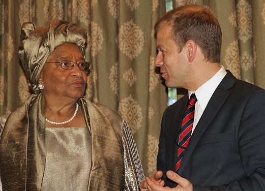 : Liberias president Ellen Johnson Sirleaf og utviklingsminister Heikki Holmås