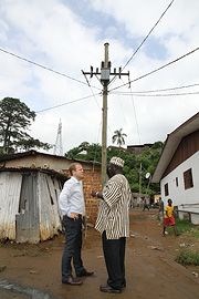 Utviklingsminister Heikki Holmås i Monrovia