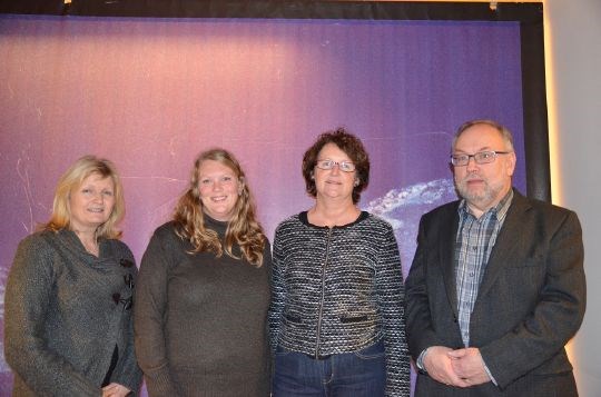 Anita Fosstuen, Åste Gudbrandsen, Egil Haug og Hilde Vikan i prosjektgruppa for Saman om ein betre kommune i Lom.