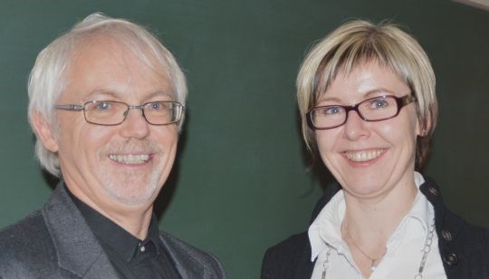 Kommunalsjef Jon Erik Olsen og prosjektleder for Saman om ein betre kommune i Fredrikstad, Alice Reigstad