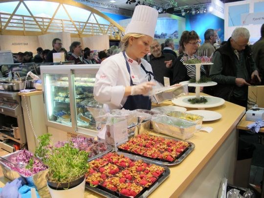 Kjøkkenet i restauranten på Norges Stand på Grüne Woche 2013
