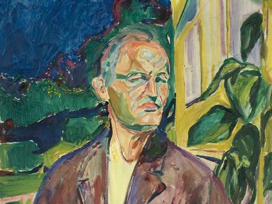 Edvard Munch: Selvportrett foran husveggen. © Munch Museum/ Munch-Ellingsen Group/ BONO, Oslo 2012