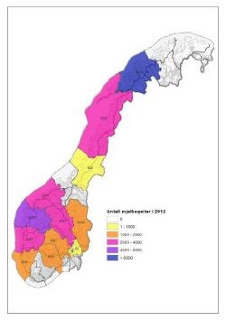Landsoversikt antall mjølkegeiter 2012