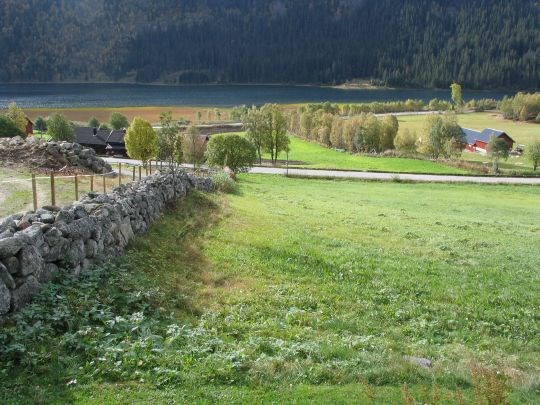 Jordbrukslandskap i Grungedal, Vinje kommune. 