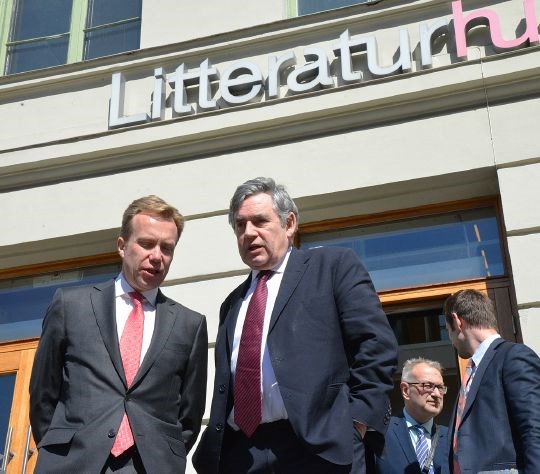 Minister of Foreign Affairs Børge Brende and UN Special Envoy for Global Education, Mr Gordon Brown met in Oslo on 24 April 2014. Photo: Ragna Fjeld/MFA