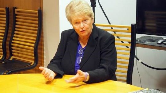 Gro Harlem Brundtland besøkte FN-delegasjonen. Foto: Ruth Kristina Breivik