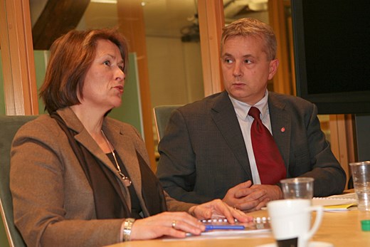 Grete Faremo og Knut Storberget.