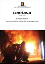Forsiden til stortingsmeldingen om brannsikkerhet.