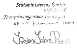 Bifalt ved Kronprinsregentens res. 20.02.2004