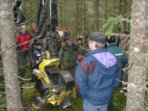 Skogsentreprenørene skoleres. Foto: Inn-Trøndelag Skogselskap.