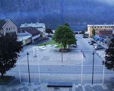 Årdal sentrum. Foto: Årdal kommune