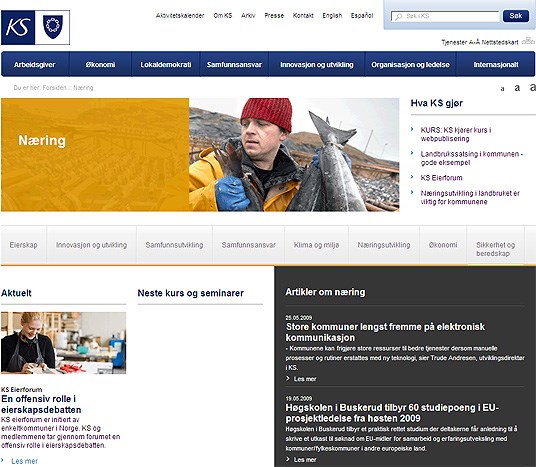 KSs hjemmeside, tema næring. Her finner du stoff om landbruk og mat.
