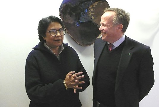 Landbruk: Landbruks- og matminister Lars Peder Brekk og Dr. Suman Sahai,